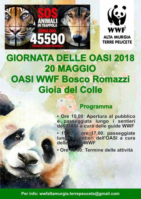 Gioia del Colle, Oasi WWF: visite gratuite al Bosco Romanazzi
